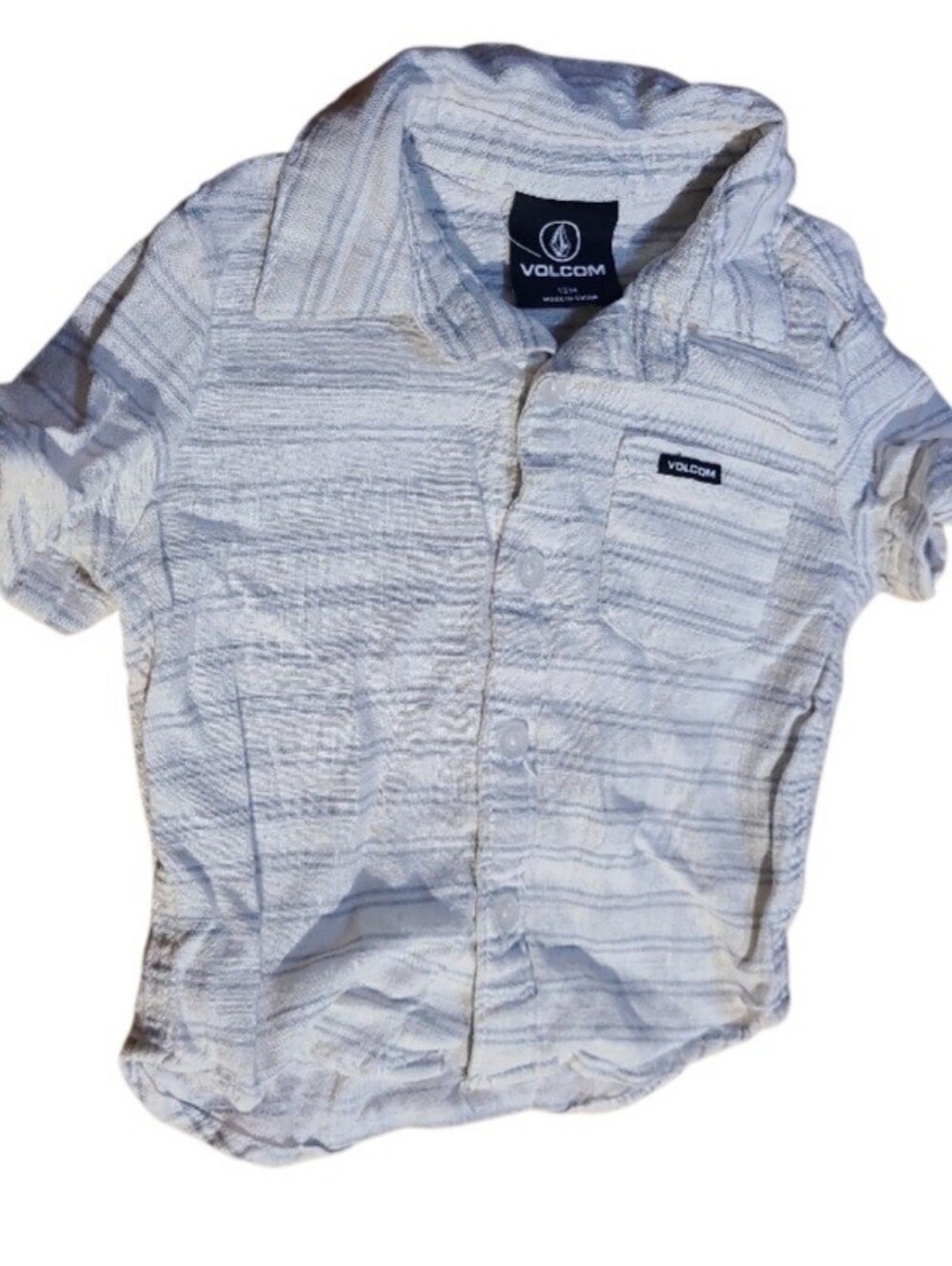 Volcom Boys Striped Collared Shirt